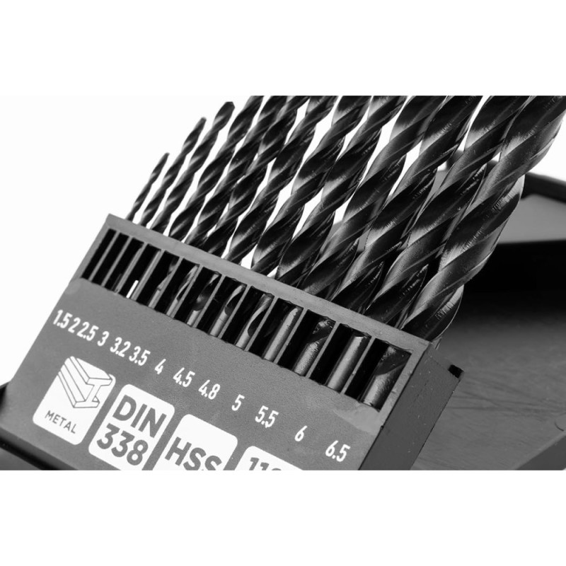 Graphite Набір свердел по металу GRAPHITE HSS зі швидкорізальної сталі HSS 1.5-6.5мм кейс 13шт (54T930)