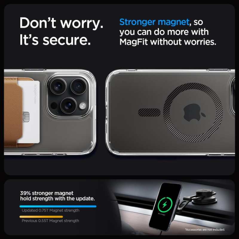 Spigen Чохол для Apple iPhone 15 Pro Ultra Hybrid MagFit, Carbon Fiber (ACS06717)
