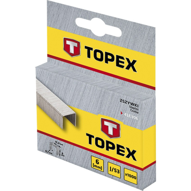 Topex 41E308 Staples, type J, 8 mm, 1000 pcs.