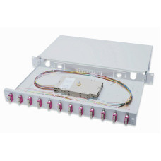 Digitus 19' 1U, 12xLC duplex, incl, Splice Cass, OM4 Color Pigtails, Adapter (DN-96331-4)