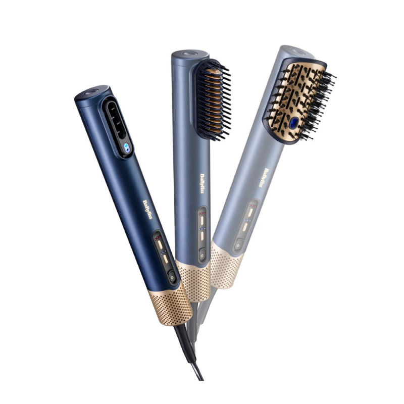 BaByliss styler Air Wand, 1600V, temp. modes-3, double ionisation, 2 nozzles, blue (AS6550E)