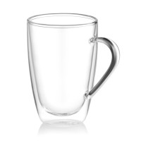 ARDESTO Double wall mug set with handle, 330ml, 2pcs, borosilicate glass, transparent (AR2633BH)