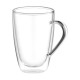 ARDESTO Double wall mug set with handle, 330ml, 2pcs, borosilicate glass, transparent (AR2633BH)