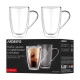 ARDESTO Double wall mug set with handle, 330ml, 2pcs, borosilicate glass, transparent (AR2633BH)