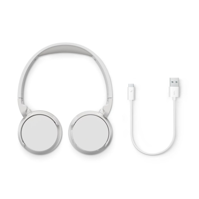 Philips Наушники On-ear TAH3209 BT 5.3, Wireless, Mic, Белый (TAH3209WT/00)