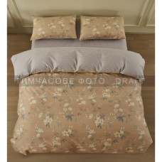 ARDESTO Bedding set 2.0 Gloria, sateen, magnolia, stripes, duvet cover 200x220cm, bed sheet 230x240cm, pillowcases (2) 50x70cm, 100% cotton (ART2022MB)