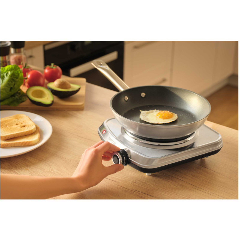 Sencor Table cooker electric, burner - 1, 1.5W, control - mech., stainless steel (SCP1506SS)