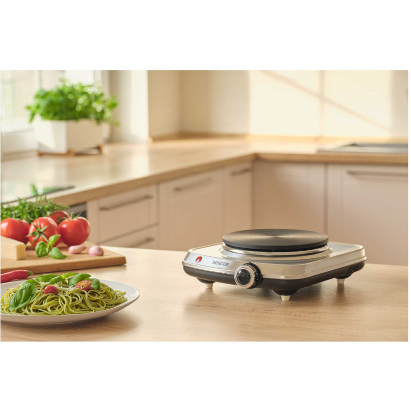 Sencor Table cooker electric, burner - 1, 1.5W, control - mech., stainless steel (SCP1506SS)