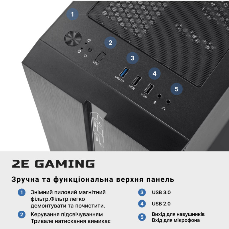 2E 2E PC Complex Gaming Intel i5-12400F/H610/16/500F+1000/NVD1050TI-4/Win11H/2E-G2107-500