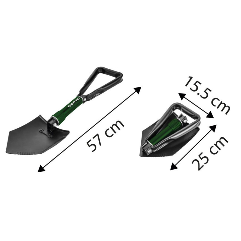 Verto Scoop shovel, metal handle D-shaped, 58cm, 0.96kg (15G075)
