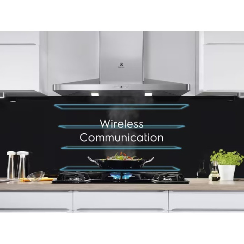 Electrolux Варочная поверхность индукционная, 78см, расширенная зона, Hob2Hood, 6 конфорок, черный (EIV87675)