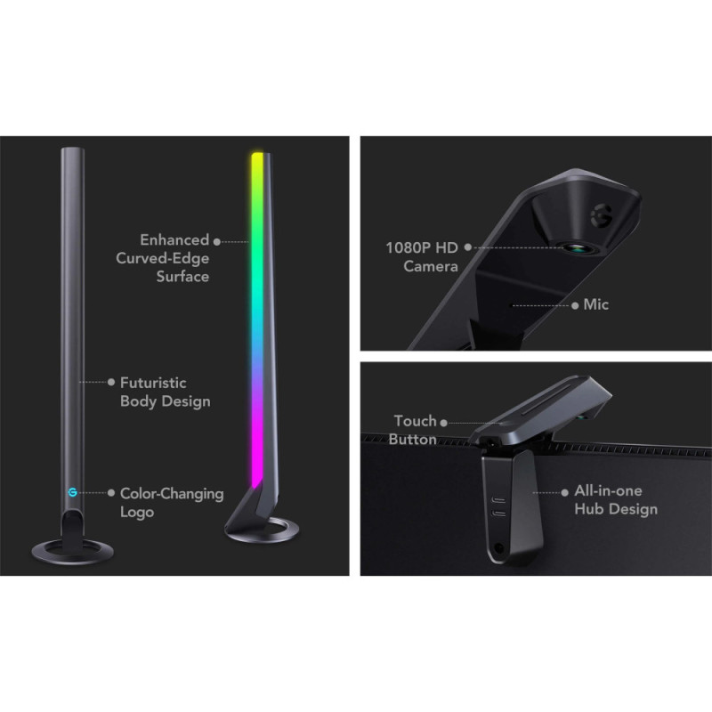 Govee Набор адаптивной подсветки H604A DreamView G1 Pro Gaming Light 24-29'' RGB Серый (B604A311)