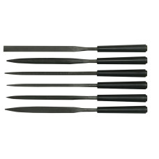 Stanley Needle files for metal, set 6pcs, plastic handles, 160mm (0-22-500)