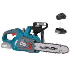 Könner & Söhnen Kit KS CS20V-12 cordless chainsaw, 20V battery charger, 20V lithium battery KS 20V2-1 (KSCS20V-12SET)