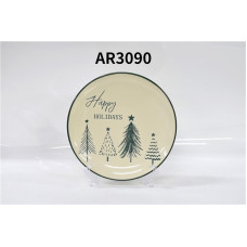 ARDESTO Plate Christmas New Year's, 21cm, ceramic (AR3090)