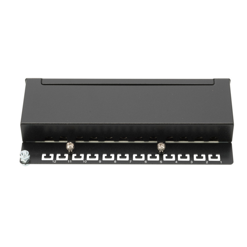 Digitus Desktop CAT 6A Patch Panel, shielded Class EA, 12-port RJ45, 8P8C, LSA (DN-91612SD-EA)