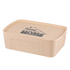 ARDESTO Storage box with lid 45.5х31х14cm, 13l, plastic PP, beige (ARHC2513B)