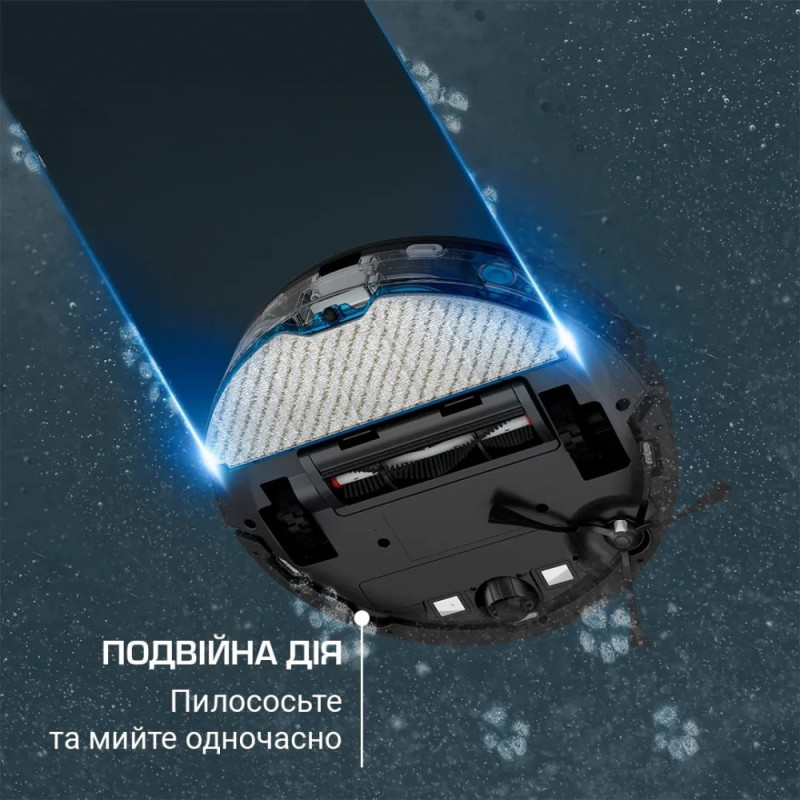 Rowenta Робот-пилосос миючий X-Plorer Serie 65, 2300ПаВт, h=7.8см, 0.3л, конт пил -0.4л, автон. робота до 168хв, чорний (RR8L65WH)