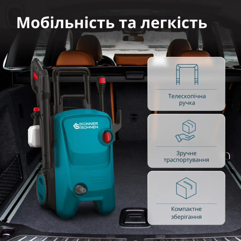 Könner & Söhnen Konner&Sohnen KS PW145V high pressure washer 1800W 100-145bar 330l/h hose 7m 9.2kg (KSPW145V)