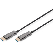 Кабель мультимедійний HDMI M to HDMI M 30m 4K AOC hybrid-fiber black Digitus (AK-330125-300-S)