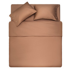 ARDESTO Flat bed sheet Mix&Match, sateen, choco, 180x240cm, 100% cotton (ART1824FSH)