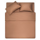 ARDESTO Flat bed sheet Mix&Match, sateen, choco, 180x240cm, 100% cotton (ART1824FSH)