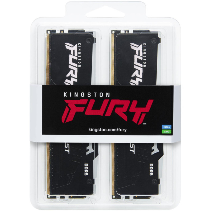 Kingston Память ПК Kingston DDR5 64GB KIT (32GBx2) 6000 FURY Beast RGB (KF560C36BBE2AK2-64)