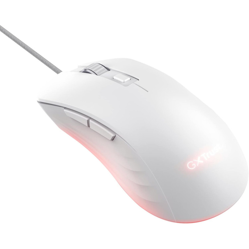 Trust Mouse GXT924 YBAR+, USB-A, White
