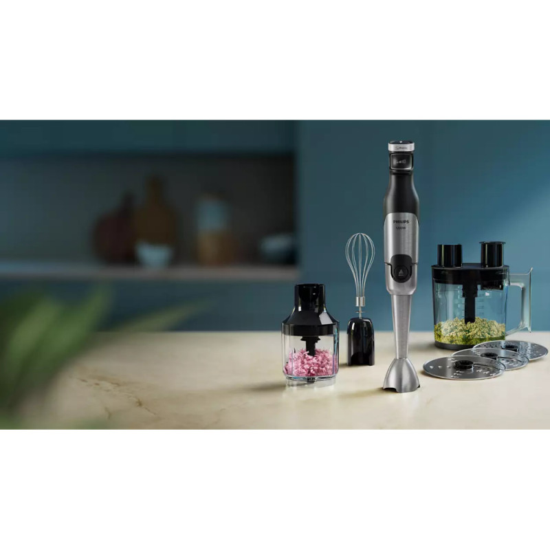 Philips Blender submersible Series 5000, 1200W, 5in1, chopper, graters, black (HR2685/00)