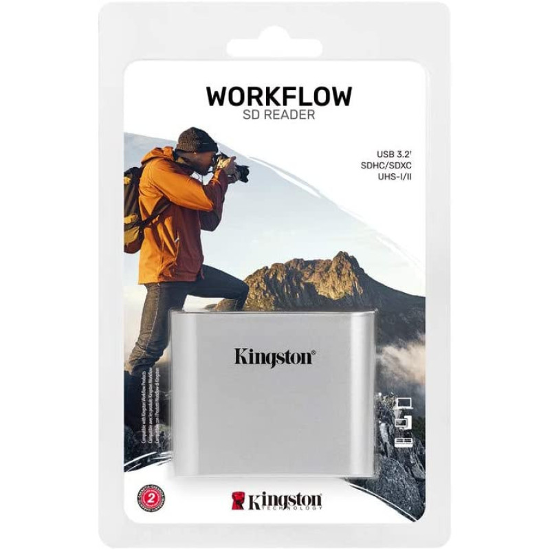 Kingston Workflow Dual-Slot SDHC/SDXC UHS-II Card Reader (WFS-SD)