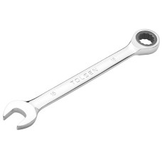 Tolsen combination wrench, ratchet mechanism, 231mm, 17mm, CrV (15213)