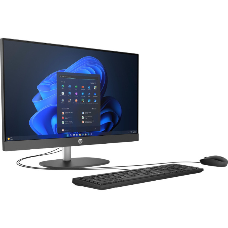 HP Комп'ютер персональний моноблок HP 240-G10 23.8" FHD IPS AG, Intel U5-125U, 8GB, F512GB, UMA, WiFi, кл+м, DOS, чорний (D10FBET)