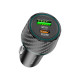 Зарядное устройство BOROFONE 1xUSB-C PD30W + 1xUSB QC3.0 48W car adapter black (6941991101175)