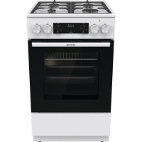 Gorenje Плита комбінована, 70л, 50x60см, дисплей, IconLed, чавун, білий (GK5C43WF)