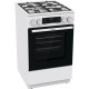 Gorenje Cooker combined, 70L, 50x60cm, display, IconLed, cast-iron, white (GK5C43WF)