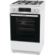 Gorenje Cooker combined, 70L, 50x60cm, display, IconLed, cast-iron, white (GK5C43WF)