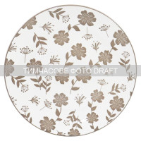 ARDESTO Тарілка обідня Ravenna, 26.8см, порцеляна, біло-бежевий (AR1327R)