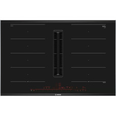 Bosch Варильна поверхня Bosch індукційна, 75см, вбудована витяжка, чорний (PXX875D67E)