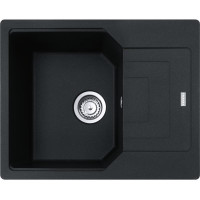Franke Kitchen sink Urban, fragranite, rectang., with drainboard, 620х500х220mm, bowl - 1, built-in, UBG 611-62, onyx (114.0701.807)