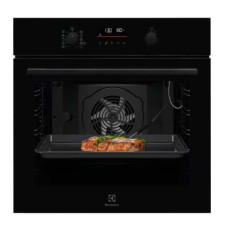 Electrolux Electric oven, 72 l, A+, display, convection, pyrolysis, telescopic guides, black (LOF6P37Z)