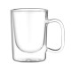 ARDESTO Double wall mug set with handle, 120ml, 2pcs, borosilicate glass, transparent (AR2612BH)