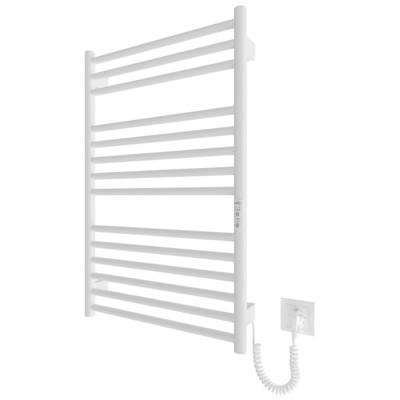 Hygge Family towel dryer electric Greenwich, 770х530х80mm, timer-regulator, steel, white matt (6.1.0302.06.WM)