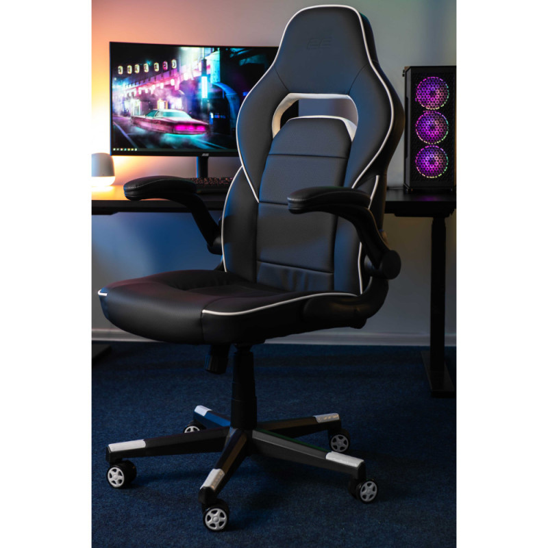 2E Gaming Chair HEBI Black/White (2E-GC-HEB-BKWT)