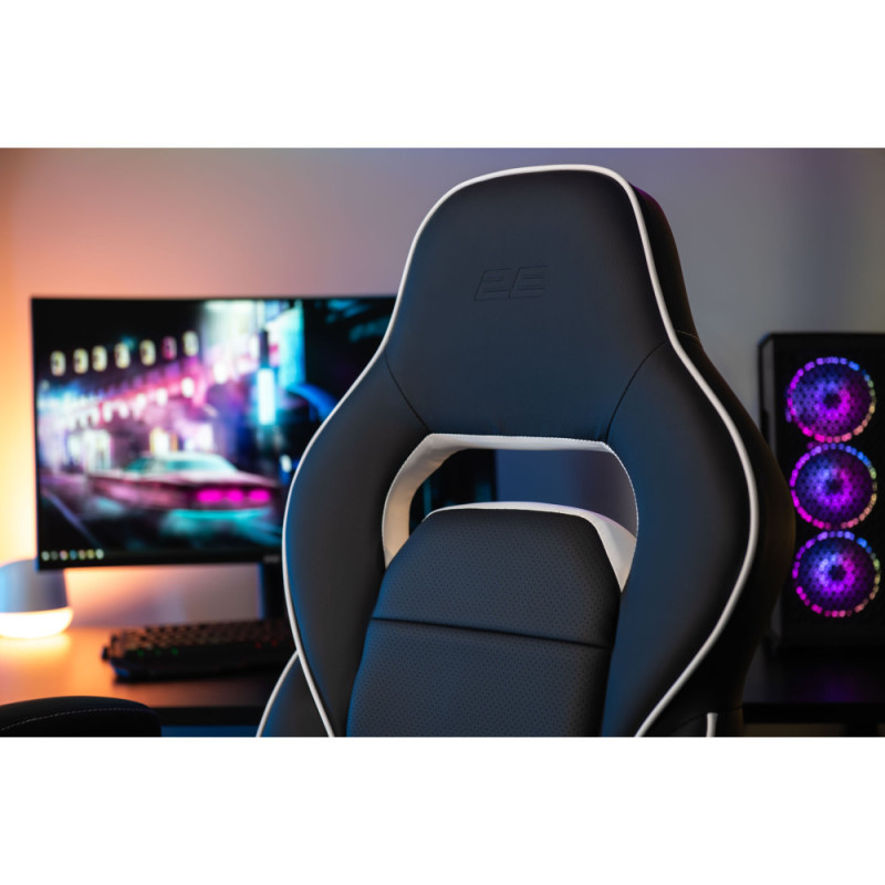 2E Gaming Chair HEBI Black/White (2E-GC-HEB-BKWT)