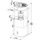 Faber Вытяжка островная, 37см, 1136м.куб/ч, Cylindra Isola Evo Plus Bk Matt A37, черный матовый (335.0572.104)
