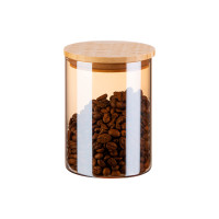 ARDESTO Jar Golden Moon, 540ml, glass, bamboo, round, golden (AR1354BLRG)