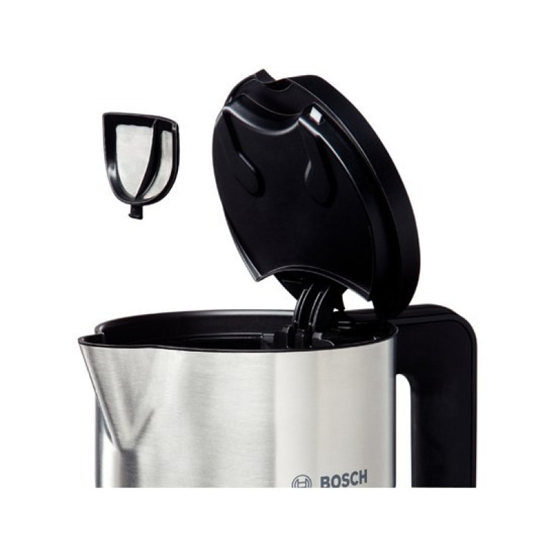 Bosch Electric kettle, 1.5L, double-walled, heating, black (TWK8613P)