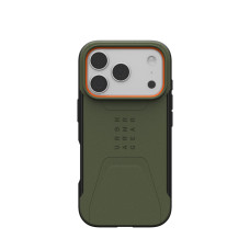 UAG Чохол UAG для iPhone 17 Pro, Civilian MagSafe, Olive/Orange (114545117297)