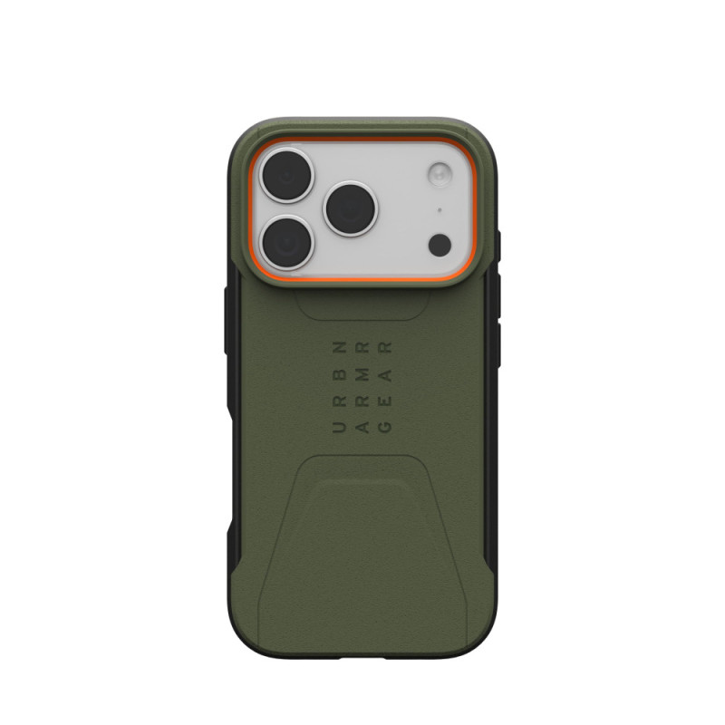 UAG Чохол UAG для iPhone 17 Pro, Civilian MagSafe, Olive/Orange (114545117297)