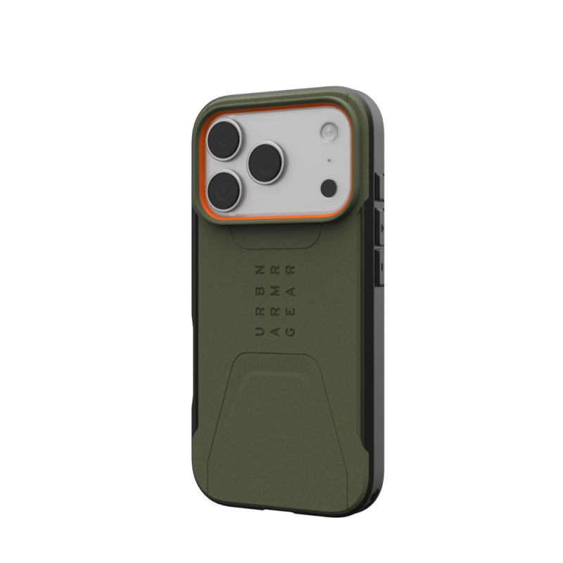 UAG Чохол UAG для iPhone 17 Pro, Civilian MagSafe, Olive/Orange (114545117297)